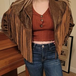 Vintage Sensation Leather jacket Made in USA sz L